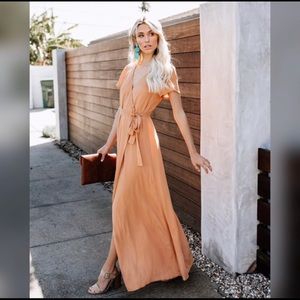 VICI short sleeve wrap maxi dress